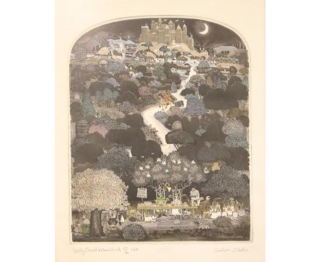 Graham Clarke (1941-) limited edition History of England print, 117/200 Jolly Good Robin Hood, signed in pencil, 34 x 43 cm. 