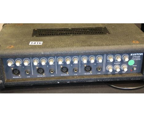 Kustom KPM4080 powered mixer, 80w. P&P Group 3 (£25+VAT for the first lot and £5+VAT for subsequent lots)Condition Report: Al