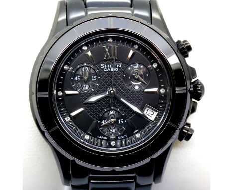 Gents Casio Sheen medium wristwatch. P&P Group 1 (£14+VAT for the first lot and £1+VAT for subsequent lots)Condition Report: 