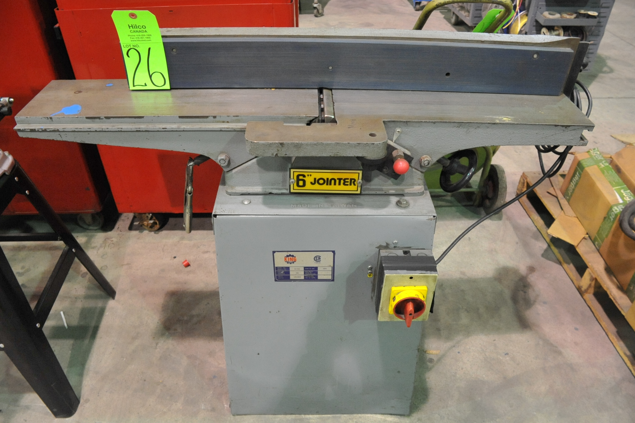 King Model KC6JC 6" 120V Jointer