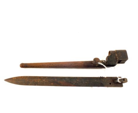 A No.4 spike bayonet with scabbard and blade bayonet