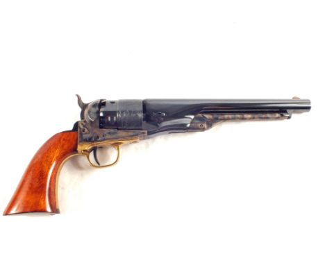 A Colt signature 1860 Army model .44 cal revolver S/No.223003.  As well as its original box this revolver comes in a fitted c