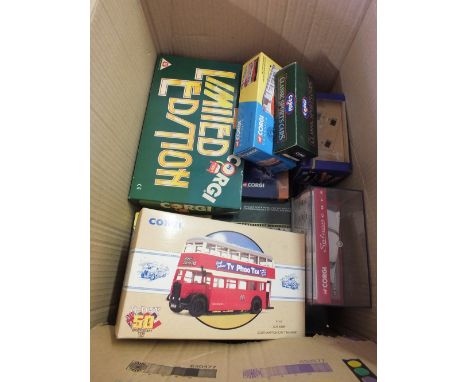 Various boxed Corgi models including Flying Aces, Routemaster set etc