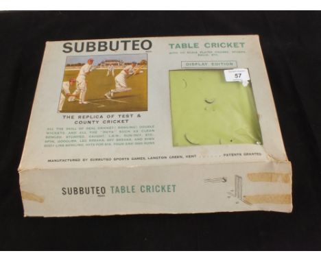 Subbuteo table cricket display edition