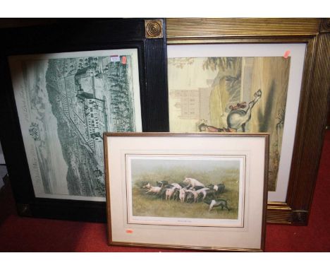 Two 20th century framed prints, and one other signed print by L Sandys Lumsdain - Match of the Day (3)