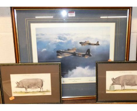 Robert Taylor - Stirlings Outward Bound, colour print, signed in pencil to the lower margin, 38 x 40cm; and a pair of coloure
