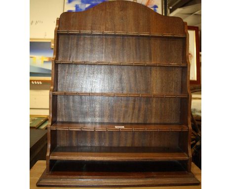 A five-tier wall mounted pipe rack, w.53cm 