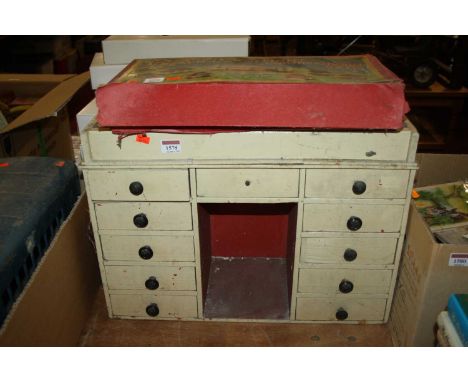 A box of Bayko light construction set, and a small chest containing a small quantity of Meccano