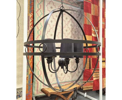 VILLAVERDE MONDO CEILING LIGHT. 75cm drop not including chain, cable, and fitting x 63cm diam. approx.