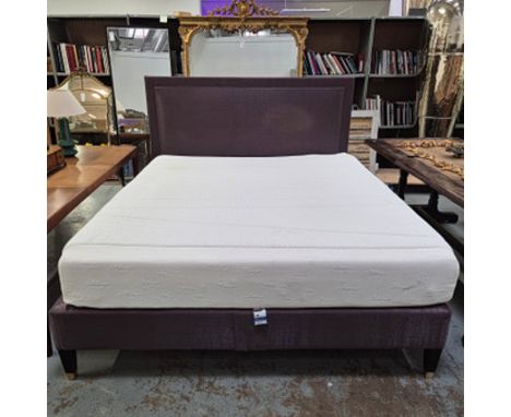 SAVOIR BED FRAME WITH TEMPUR MATTRESS. 180cm W approx.