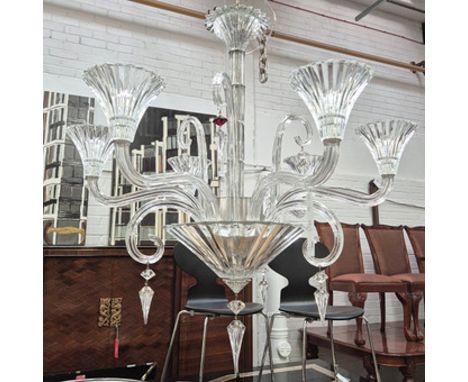 BACCARAT MILLE NUITS 6 LIGHT CHANDELIER. 80cm drop approx.
