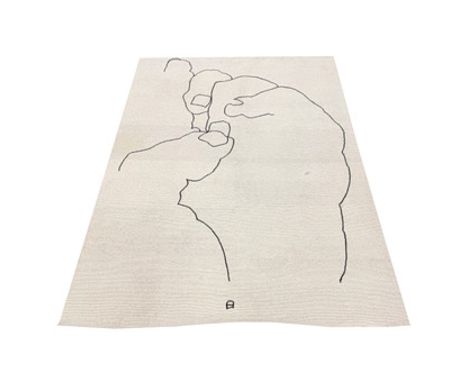 NANIMARQUINA CHILLIDA MANO RUG. 238cm x 182cm. hand knotted wool.