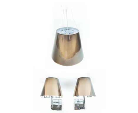 FLOS KTRIBE LIGHTING COLLECTION. (3). by Philippe Starck, including 2 wall lights, and a pendant. (3).