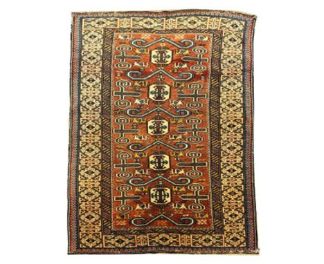 FINE CAUCASIAN RUG. 150cm x 90cm. perepedil design.