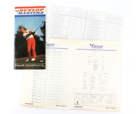 Golf - Dunlop Masters June 1982 programme signed to the inside by numerous participants including Graham Marsh, Greg Norman, 