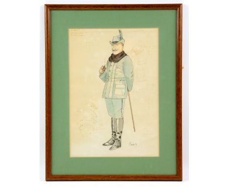 John Mollo - Original costume design for Greystoke: The Legend of Tarzan, Lord of the Apes, signed and dated 1982, sketch of 
