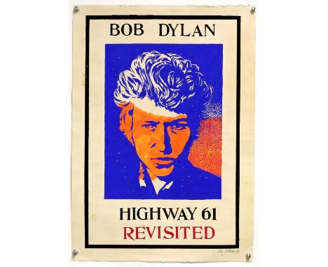 Bob Dylan - Highway 61 Revisited - Original hand painted artwork by John Judkins, signed and dated 1965, sheet approximately 