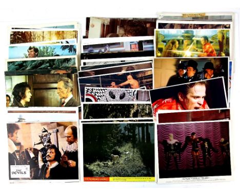 25+ Front of House / Mini Lobby card sets, titles include The Rocky Horror Picture Show, Valentino, The Poseidon Adventure, T