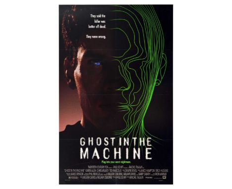 Original vintage movie advertising poster for Ghost in the Machine, a 1993 American science fiction horror film directed by R