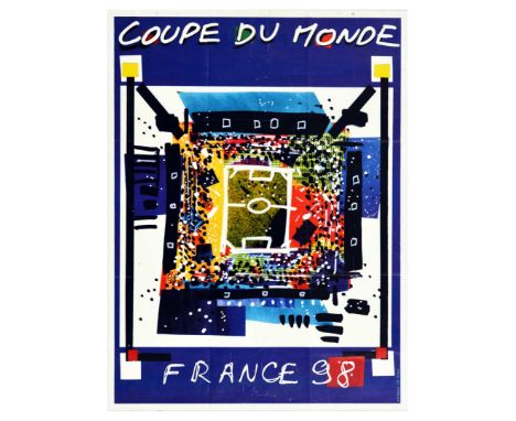 Set of 5 original vintage sport posters for Coupe du Monde France 98 / 1998 FIFA World Cup held in France promoting cities wh