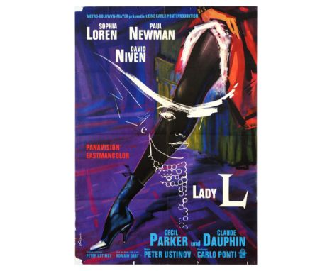 Original vintage movie poster for a comedy film Lady L based on the novel by Romain Gary about an elderly Corsican lady recal