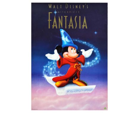 Original vintage poster movie poster for Walt Disney's masterpiece Fantasia, a 1940 animated musical anthology film produced 