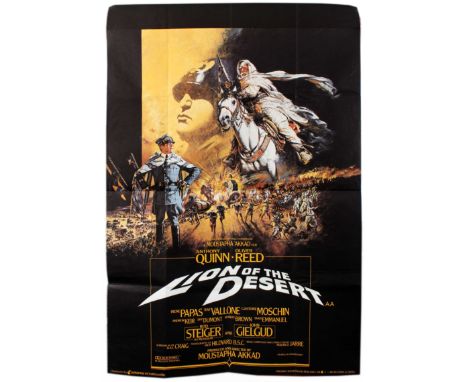 Original vintage British 4 sheet film poster - Lion of the Desert. Released internationally as "Omar Mukhtar", the 1980 Moust