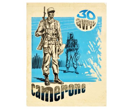 Original vintage propaganda poster promoting the French Foreign Legion and the commemorating The Battle of Camaron - a confli