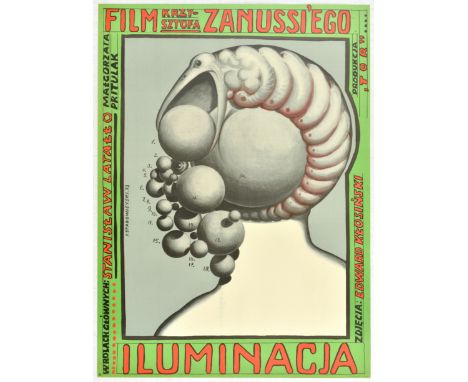 Original vintage Polish film poster for Iluminacja / The Illumination - a Polish film of 1973 directed and written by Krzyszt