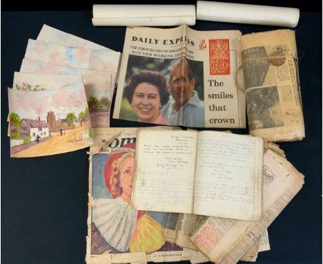 Ephemera - Scouting Interest, The First World Jamboree, 1929, full set of newspapers, and Arrow Park token;  WWI period Hotel