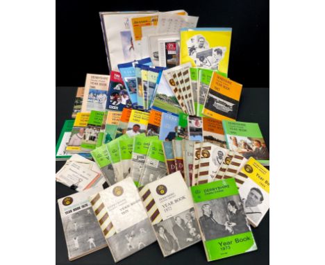 Sporting Interest - Cricket autographs and book mostly relating to Derbyshire cricket club inc 1956-2006 (47 vols), Ticket st