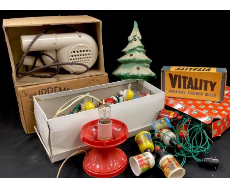 Midcentury vintage Christmas lights; etc 