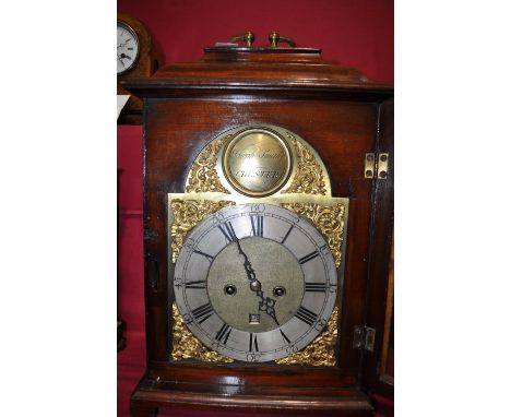 18th century mahogany cased 8-day bracket clock,
having double fusee movement with subsidiary dial, dial marked Joseph Smith,
