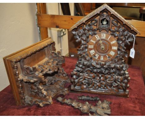 A rare 19th century Black Forest station house cuckoo clock,
with 8-day movement attributed to Johann Baptist Beha, complete 