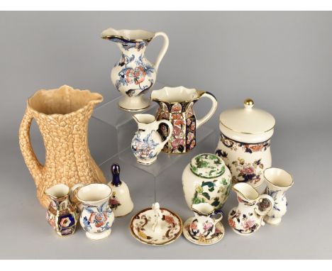 A Collection of Various Ceramics to Comprise Masons Jugs, Vases, Ginger Jar etc Together with a Sylvac Jug