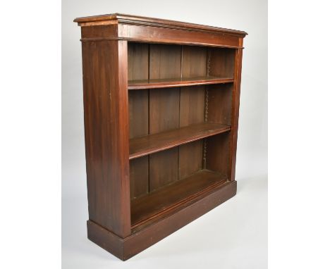 A Late 19th/Early 20th Century Mahogany Three Shelf Open Bookcase, 91cms Wide and 99cms High