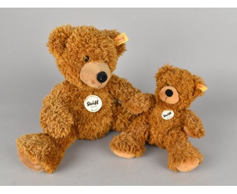 Two Graduated Steiff Replica Hannes Bears, 28cms and 17cms High
