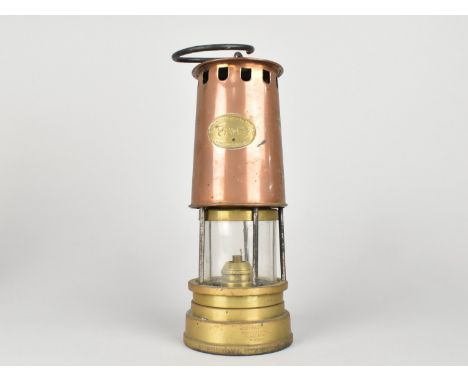 A Vintage Copper and Brass Miners Safety Lamp