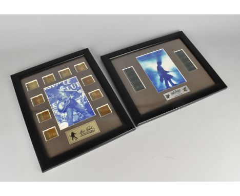 Two Framed Film Cell Commemoratives, Certificates Verso, Elvis Presley and Harry Potter
