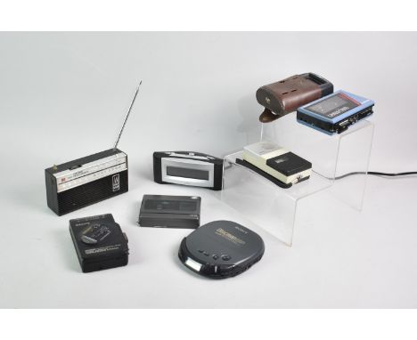 A Collection of Portable Pocket Audio Equipment to include Sony Walkman, Sony Discman, Philips Dictation Machine, Portable Ra