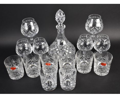 A Collection of Cut Glass to Comprise Set of Six Windsor Crystal Tumblers, Set of Six Tudor Brandy Balloons, Decanter etc
