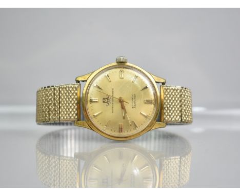 A 1970s Watches of Switzerland Ltd Automatic Seafarer Wrist Watch, Gold Coloured Face with Baton and Arrow Hour Indicators, 3