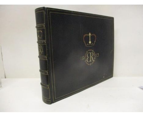Book: 'The Coronation Album' London Collectors Book Club MCML111 a limited edition 61/250 'containing all commemorative stamp