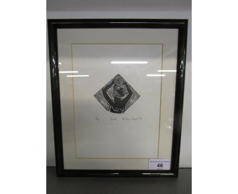 Eileen Cooper RA b 1953, Solo, woodcut print, limited edition 7/15, signed and titled in pencil to the lower margin, 8" x 5 7