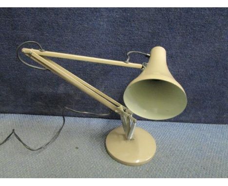 An Anglepoise Lighting Ltd, model 90 anglepoise lamp in beige colour, marks to side arm 