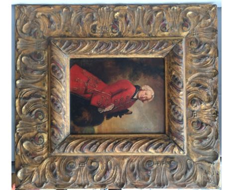 Continental School: Portrait of a nobleman, oil on panel, H 25 x W 20 cm