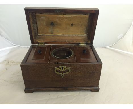 A George III  mahogany tea caddy