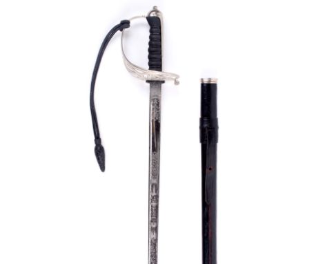 An 1827 Pattern Rifle Officer’s Sword GRV by Henry Wilkinson, Pall Mall, London, No.44841 for 1914/17 the 84cm slightly curve