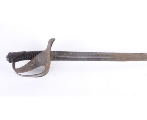 A German Heavy Cavalry Sword by Schnitzler & Kirshbaum of standard production specification, lacking scabbard, 106cm