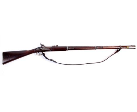 An 1853 Pattern Crimean War Period .577 1855 Dated Tower Proofed Calibre Percussion Enfield Three Band Military Rifle of stan